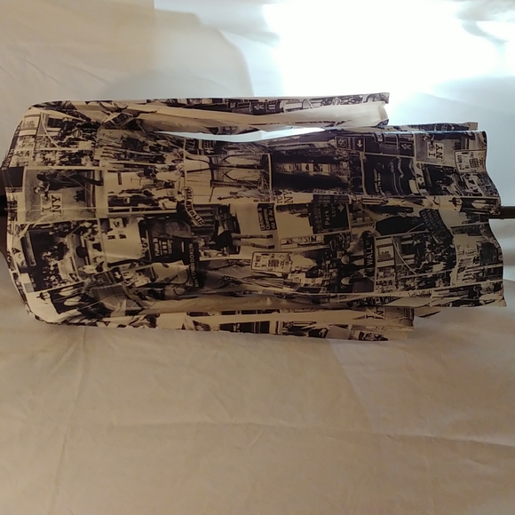 New York printed blouse sz large women's crystals decoration bodice - Picture 6 of 7